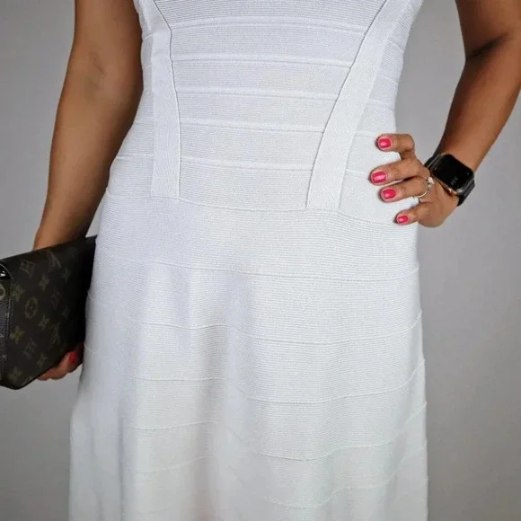 Herve Leger White Nahla Bandage Dress $1290 - Picture 5 of 14